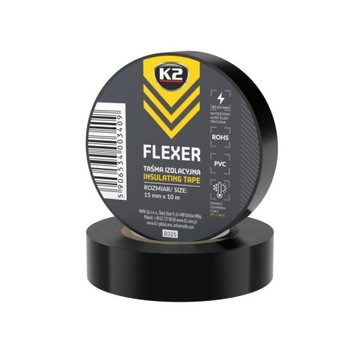 K2 FLEXER ИЗОЛЕНТА ЧЕРНАЯ 15мм х 10м