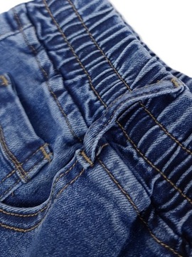 modne SPODENKI męskie JEANSOWE szorty krótkie spodnie PAS na GUMIE 315, XL