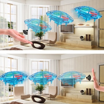 MINI LATAJĄCA KULA UFO ZDALNE STEROWANIE RĘCZNE DRONY ŚWIECĄCA OBRÓT O 360°