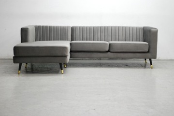 RLR новый современный угловой диван, угловой диван, серая бархатная ткань