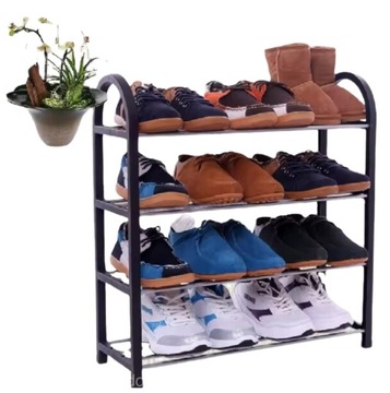 PÓŁKA NA BUTY STOJAK REGAŁ SZAFKA 4 POZIOMY MOCNA organizer na buty do domu