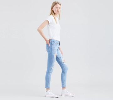 Levi’s 711 Jeansy Super Skinny Jeans z dziurami spodnie jeansowe damskie 24
