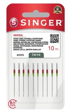 IGŁY PÓŁPŁASKIE UNIWERSALNE SINGER 2020/70 - 10szt