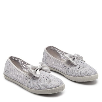 SZARE DZIEWCZĘCE TENISÓWKI SLIP-ON OSMO 31