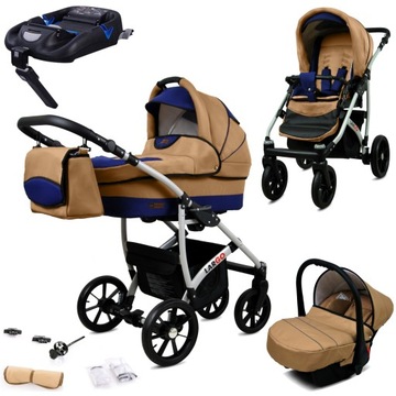 WÓZEK DZIECIĘCY LARGO 4w1 ALUMINIUM + BAZA ISOFIX