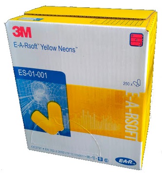 Zatyczki stopery 3M EAR soft Yellow Neons 250 par