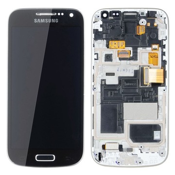 Oryginalny wyświetlacz ramka ekran dotykowy Galaxy s4 Mini i9195 Czarny