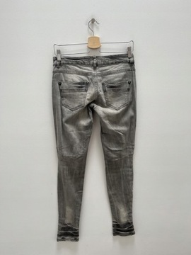 BERSHKA jeans rurki SKINNY ZAMKI 34 XS