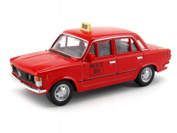Auto Samochód Fiat 125p TAXI czerwony WELLY