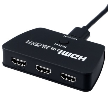 SWITCH HDMI 3x1 PRZEŁĄCZNIK UHD 4K HDCP 2.2 HDR