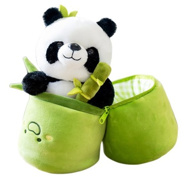 Transformująca panda i bambusowa pluszowa zabawka