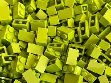 LEGO 3004 Cegły Cegiełki 1x2 Limonkowe Lime 20 szt NOWE