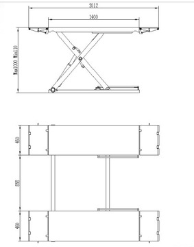 Ножничный подъемник Grubber грузоподъемностью 3,5 тонны, мобильный