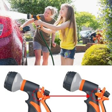 ZRASZACZ OGRODOWY CIŚNIENIE PISTOLET GŁÓWKA SPRAY DO PODLEWANIA 8 FUNKCJI