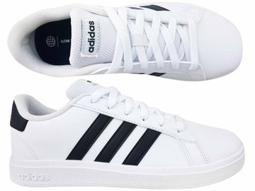 ADIDAS GRAND COURT 2.0 K GW6511 BUTY DZIECIĘCE TRAMPKI TENISÓWKI BIAŁE