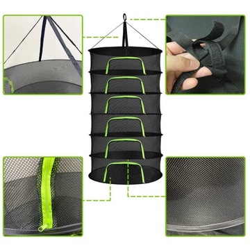 6-СЛОЙНАЯ ПОДВЕСНАЯ СЕТОЧНАЯ СУШИЛКА ДЛЯ СУШКИ ГРИБОВ И ТРАВ