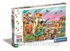 Puzzle 104 Super Kolor Land of Dinosaurs