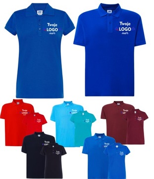 KOSZULKA POLO FIRMOWA Z LOGO HAFT NADRUK x10
