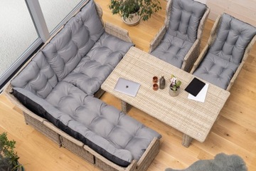 Poduszka na huśtawkę ławkę ogrodową 140x60x50 szar