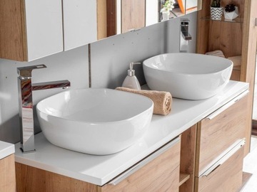 Столешница для ванной 120 см CAPRI WHITE 892B