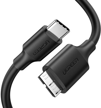 КАБЕЛЬ UGREEN DRIVE USB C — MICRO USB B SUPERSPEED 3.1, 1 м, 5 ГБ/с