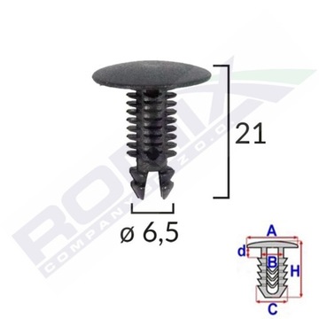 Spinka tapicerki nadkoli FIAT CITROEN PEUGEOT ALFA x10szt