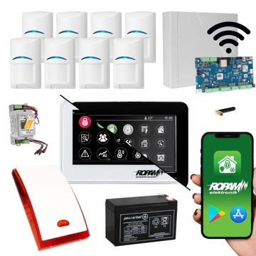 ALARM ROPAM 8 CZUJEK BOSH WI-FI SMS APLIKCJA PIR