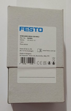CZUJNIK PRZEPŁYWU FESTO SFAB-600U-HQ10-2SA-M12 TERMICZNY JEDNOKIERUNKOWY