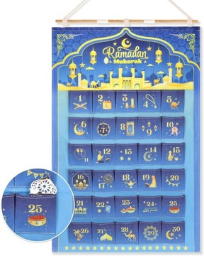 KALENDARZ DO UZUPEŁNIEANIA AID MUBARAK Ramadan prezentowy 1m x 65cm