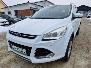 Ford Kuga II SUV 2.0 Duratorq TDCi 163KM 2013 Ford Kuga Sliczna biala Titanium 2.0 TDCI 163KM Naped 4x4 200tys km orygin, zdjęcie 2