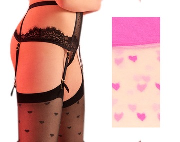Fiore LOVE BOOSTER R2 Pończochy serca pink