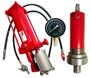 КОМПЛЕКТ 30Т ПНЕВМАТИЧЕСКИЙ НАСОС ГИДРАВЛИЧЕСКИЙ ЦИЛИНДР МАНОМЕТР ПРЕСС 30 ТОНН