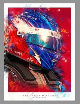 Plakat na płótnie F1 kierowcy kask plakat estetyka