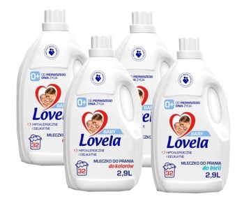 Lovela Baby hipoalergiczny płyn prania kolorów białych mleczko 4x 2,9 L