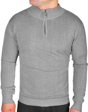 SWETER MĘSKI PÓŁGOLF ROZPINANY ELASTYCZNY