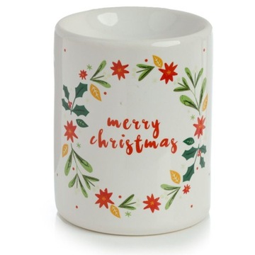 KOMINEK Ceramiczny z napisem Merry Christmas