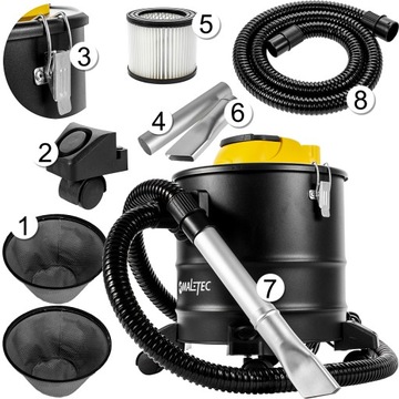 ПЫЛЕСОС ДЛЯ КАМИНА ЗОПЕЛ ПЕЧИ САЖИ ПРОМЫШЛЕННЫЙ ТЕРМОСТОЙКИЙ 18Л 1800ВТ