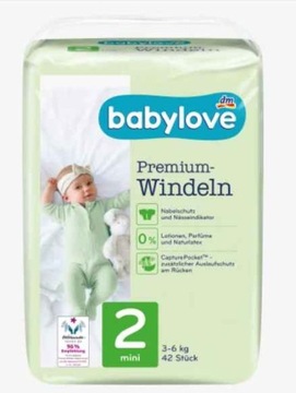 babylove Pieluszki rozmiar 2 Mini, 3-6 kg - 42 szt