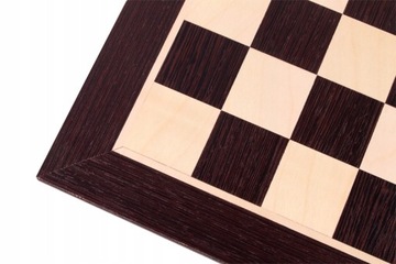Szachownica (deska szach.) pole 45 mm wenge/jawor