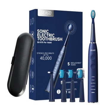 Szczoteczka soniczna do zębów +5 główek +etui