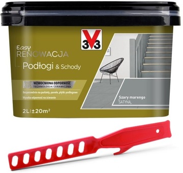 Farba RENOWACYJNA DO PŁYTEK PODŁOGA 2L V33 SZARY MARENGO