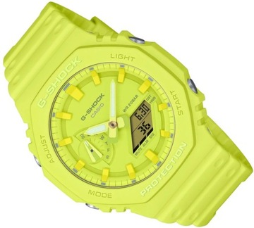 SPORTOWY ZEGAREK MĘSKI CASIO G-SHOCK GA-2100-9A9ER VOLT YELLOW WR200 +BOX