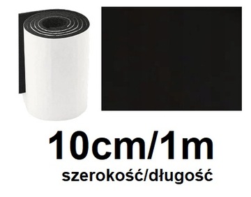 FILC samoprzylepny czarny 10cm x 100cm akustyczny z klejem pod meble