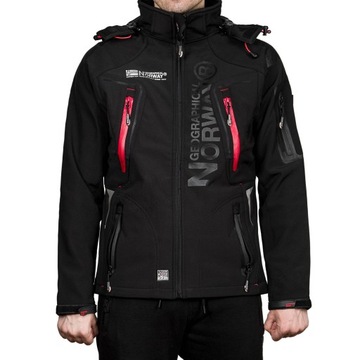 Kurtka Softshell Geographical Norway Techno WU6068-GN-BLACK CIEPŁA W GÓRY