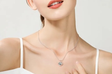 Серебряное детское колье Нежное Сердце, сердце, цепочка змея, 925 проба