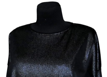 КРАСИВАЯ ПОЛЬСКАЯ БЛУЗКА-ТУНИКА, размер 44, блестящая