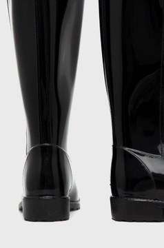 B2A207 ЧЕРНЫЕ РЕЗИНОВЫЕ БОТИНКИ ANSWEAR LAB 39