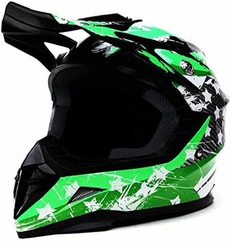 Kask motocyklowy cross enduro dziecięcy roz YS 47-48