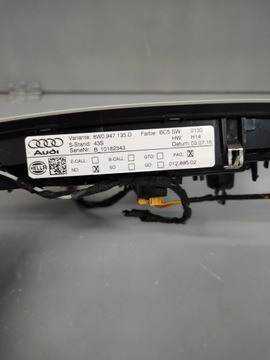 AUDI A4 8W B9 A5 F5 LAMPA INTERIÉR KABINY OSVĚTLENÍ POLSTROVÁNÍ 8W0947135D