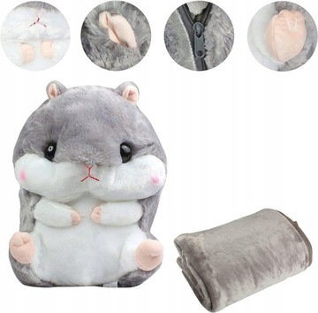 Набор одеял-талисманов 3в1 «Мягкий хомяк», подарочное одеяло, подушка